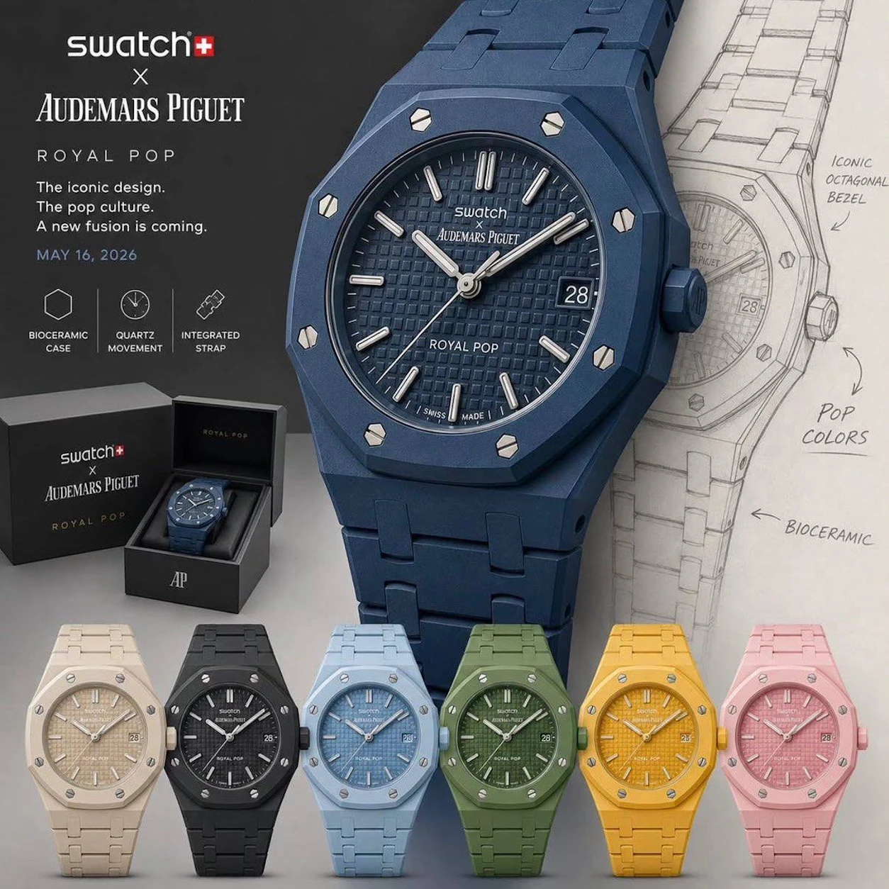 В сети появились возможные дизайны коллаборации Audemars Piguet x